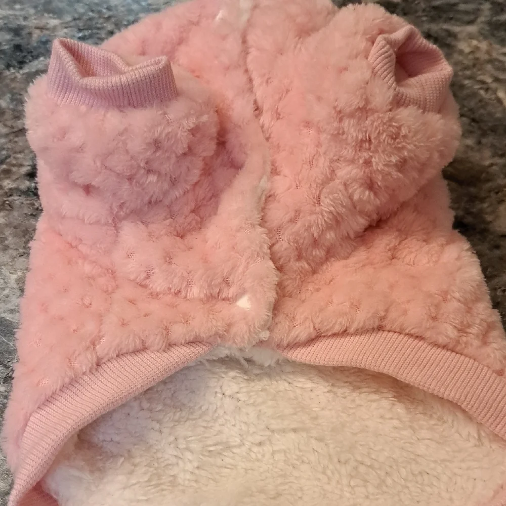 NWT Cozy Pink Dogs Fleece Jacket
